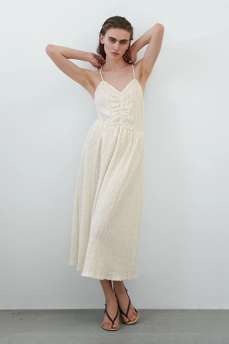 Crinkled Strappy Dress