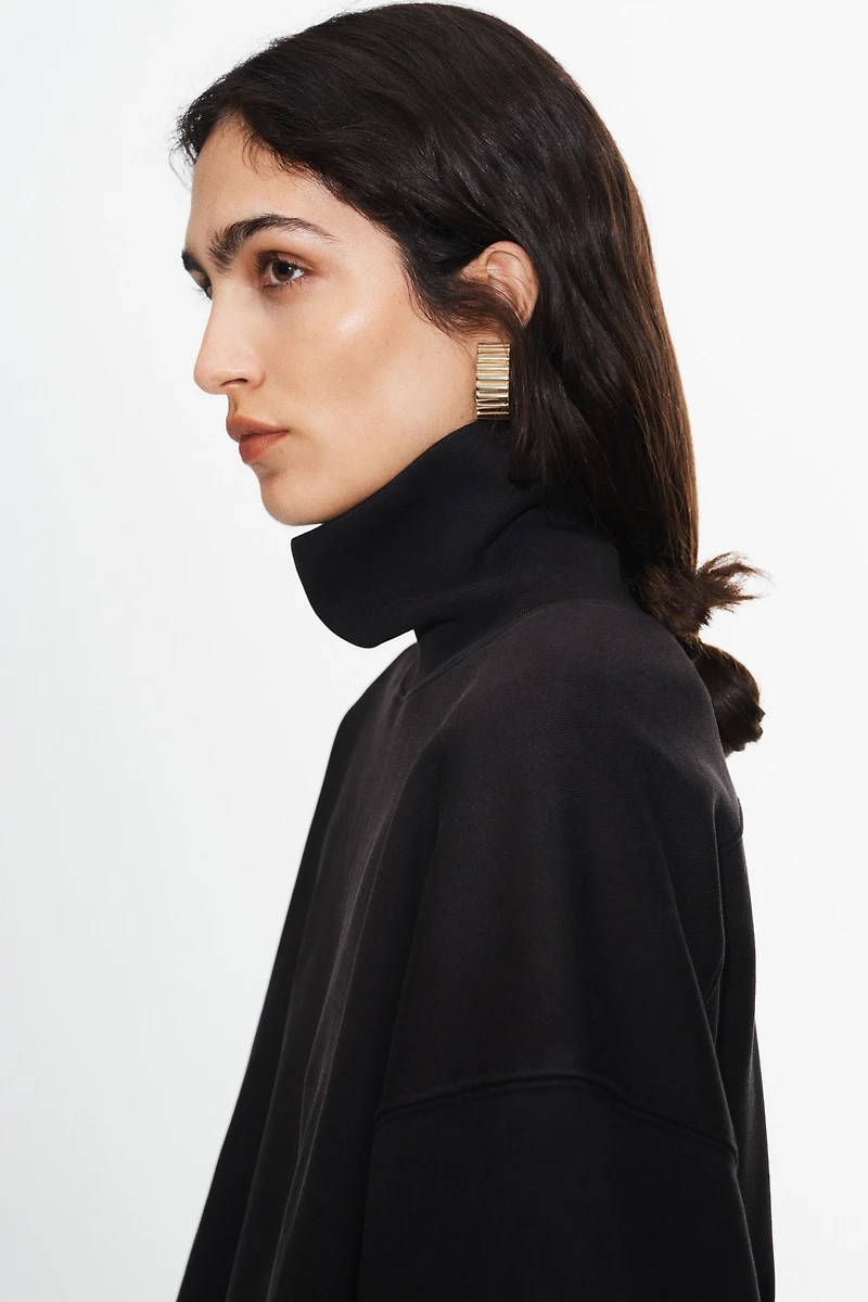Cotton Turtleneck Sweatshirt