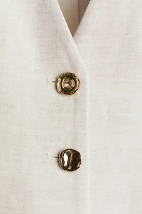 Linen-Blend Suit Vest