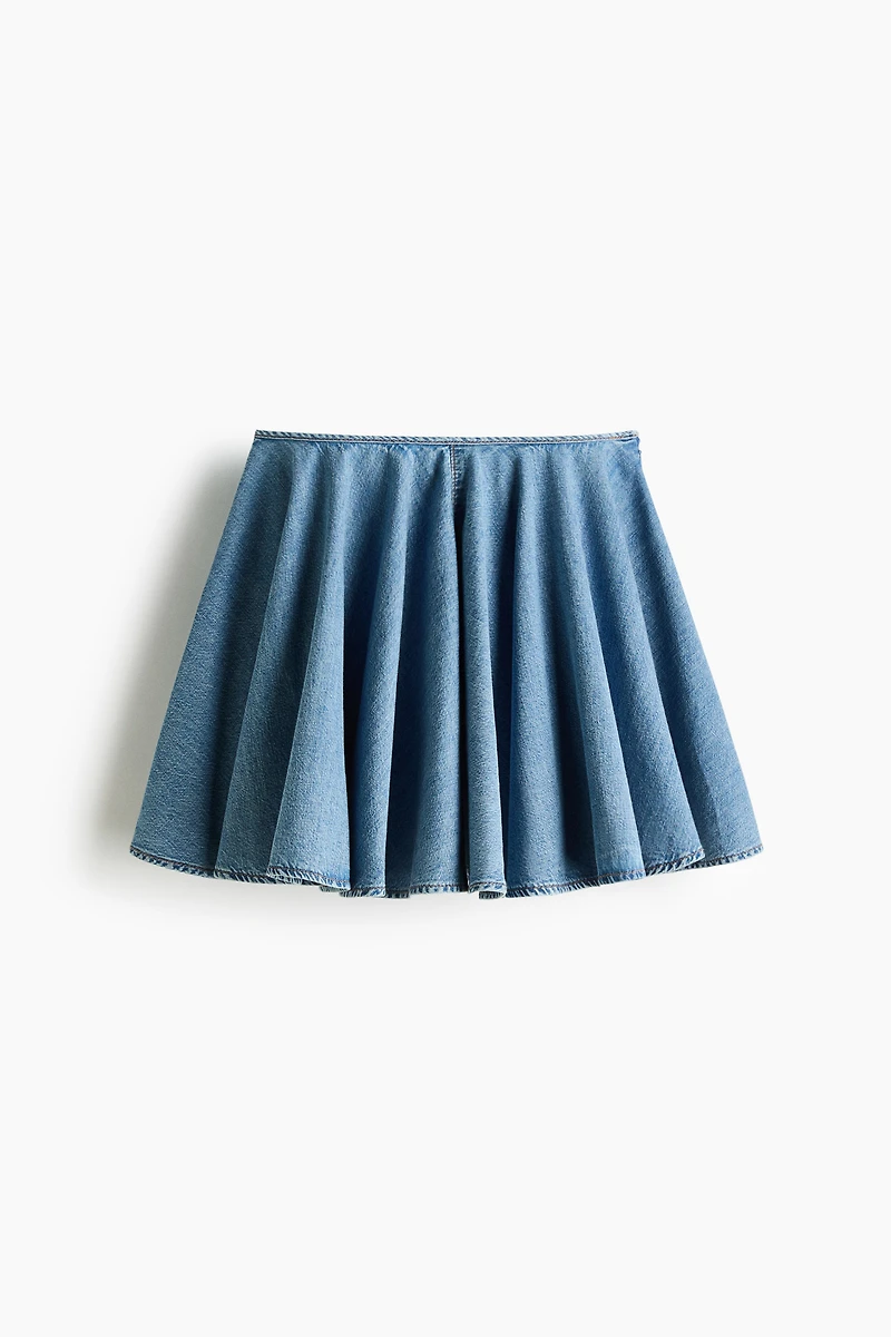 Flared Denim Skirt