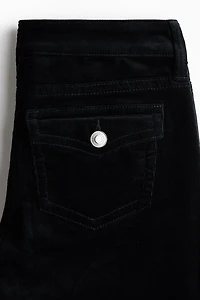 Pantalon évasé en velours côtelé