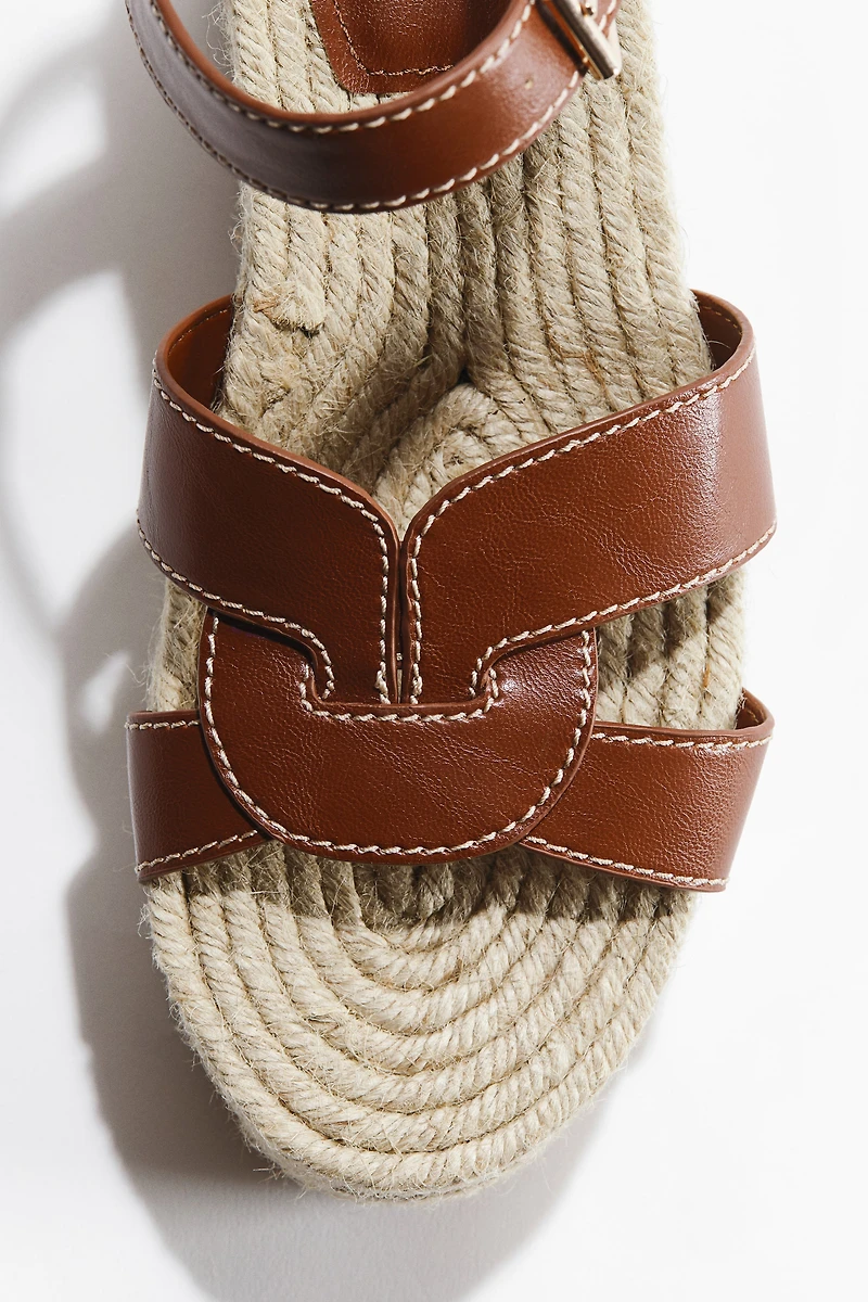 Espadrilles à talon compensé