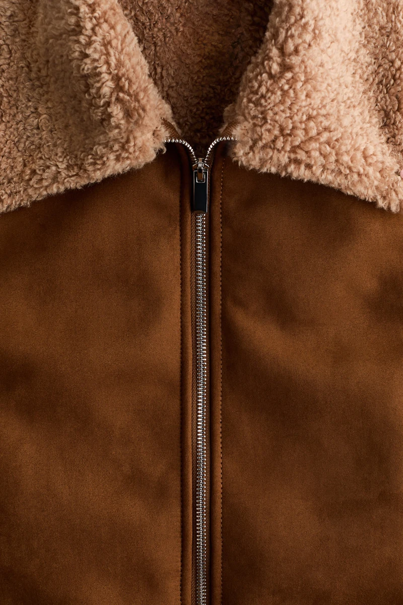 Jacket with Teddy Fleece Collar