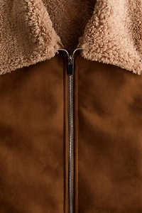 Jacket with Teddy Fleece Collar