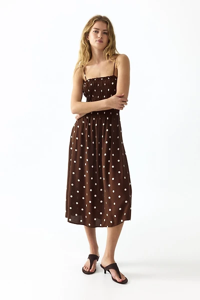Smocked Strappy Dress