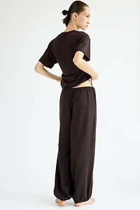 Fine-Knit Balloon Pants