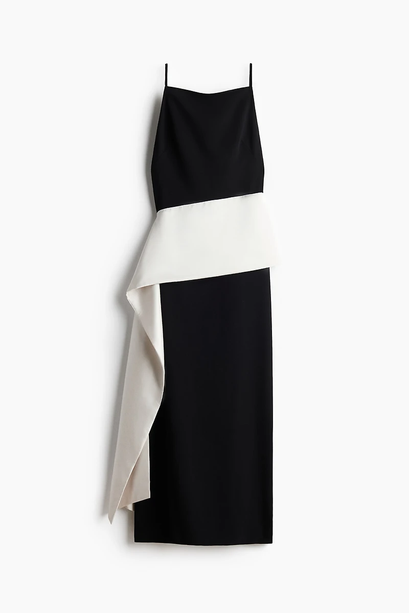 Robe à bretelles fines avec panneau