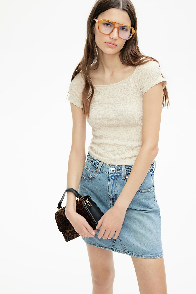 Haut en jersey texturé