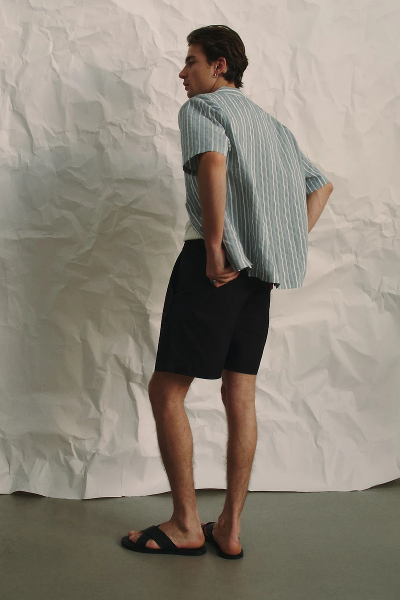 Relaxed-Fit Linen-Blend Shorts