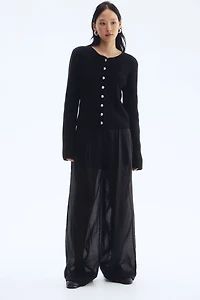 Gilet en tricot de coton côtelé