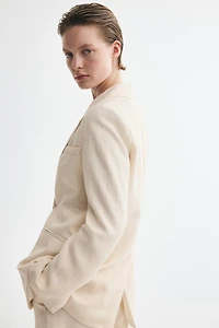 Single-Breasted Twill Blazer