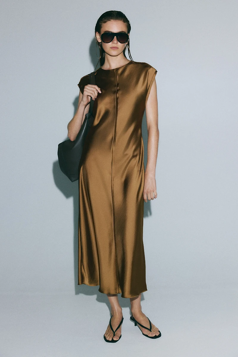 Satin Midi Dress