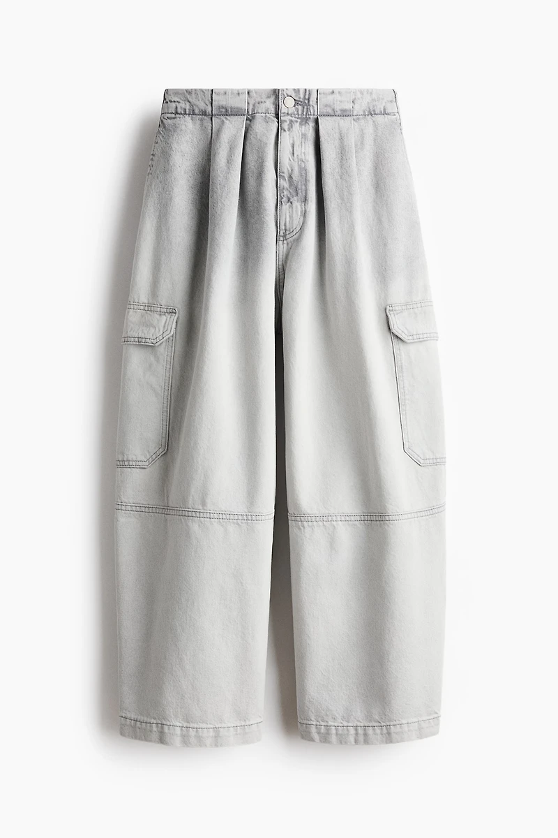 Regular-Waist Barrel-Leg Ankle Jeans