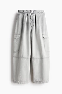 Regular-Waist Barrel-Leg Ankle Jeans
