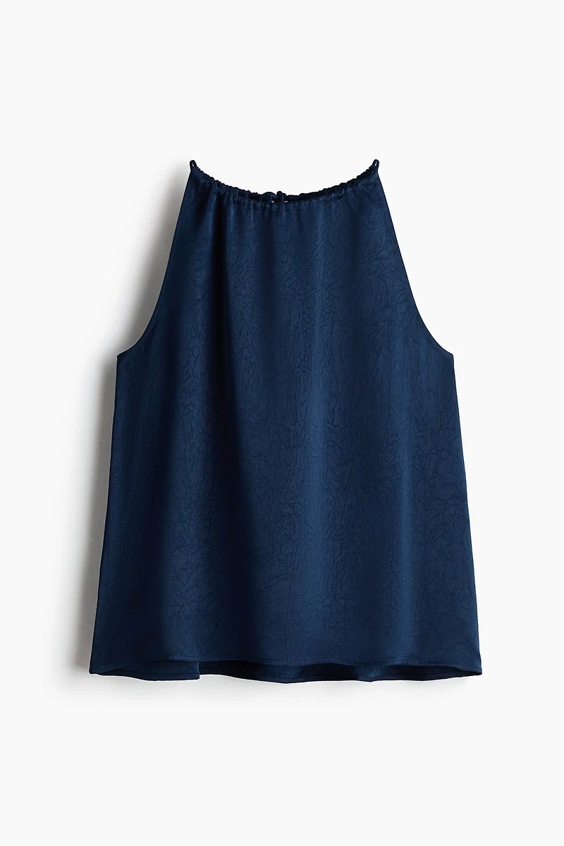 Crinkled Satin Top