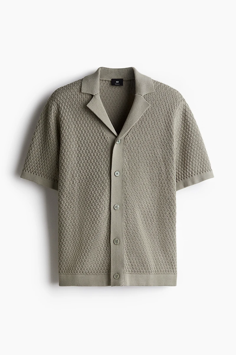 Regular-Fit Textured-Knit Resort Shirt