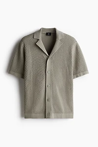 Regular-Fit Textured-Knit Resort Shirt
