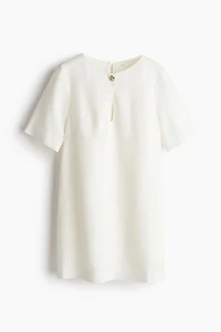 Linen-Blend Dress