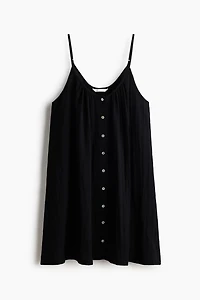 Button-Front Crêpe Dress
