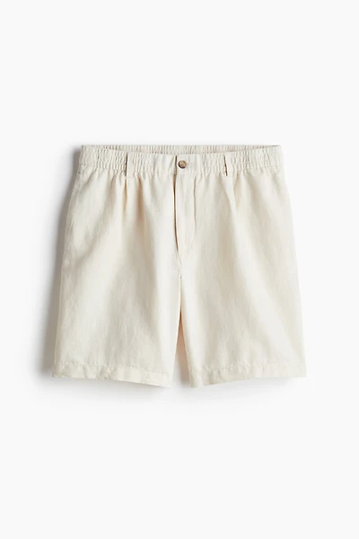 Short Coupe Décontractée en lin mélangé