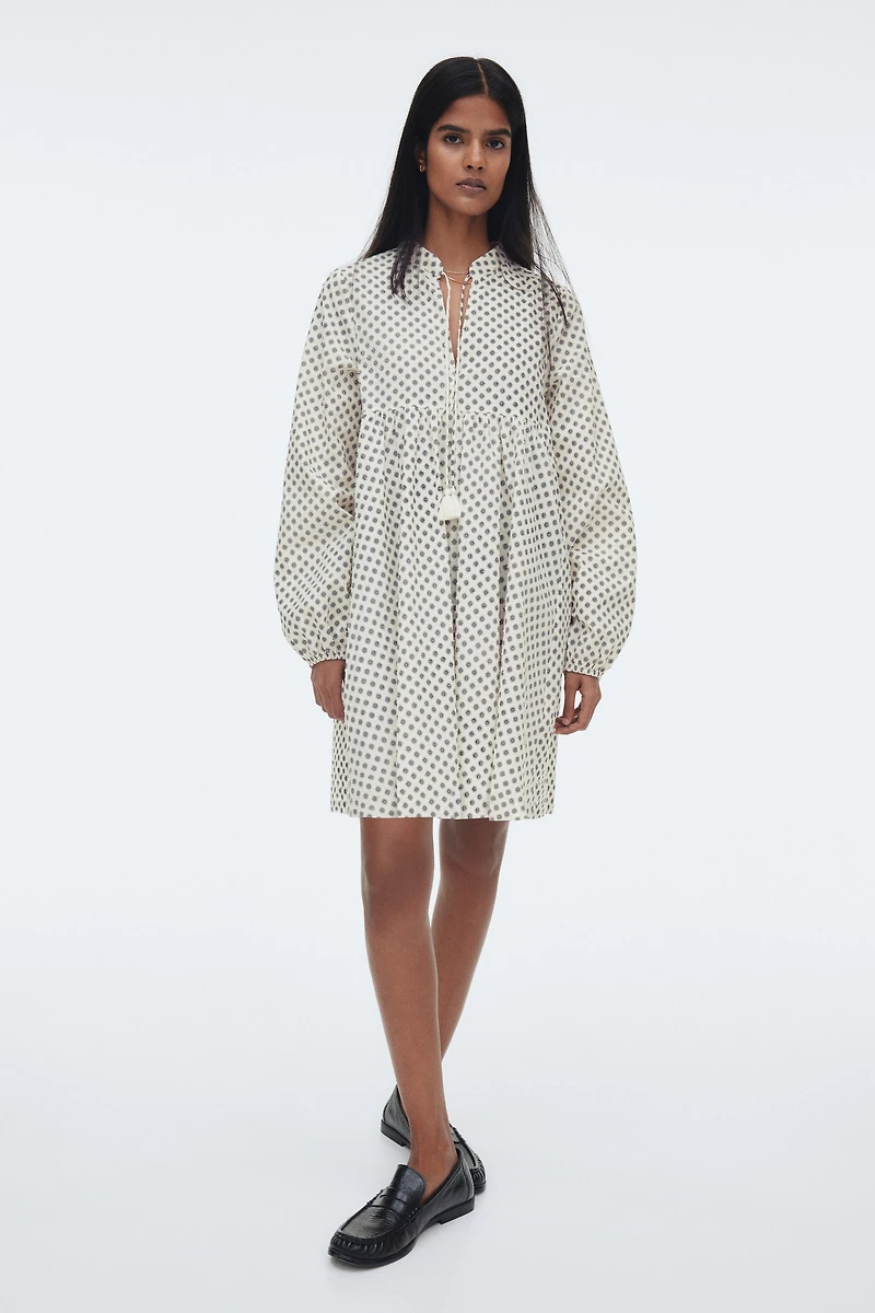 Tie-Detail Cotton Dress