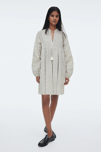 Tie-Detail Cotton Dress