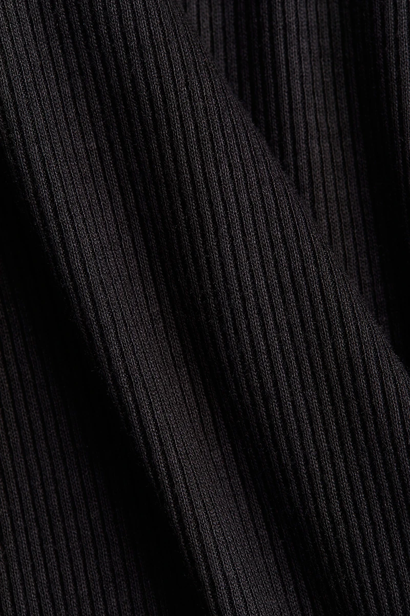MAMA Rib-Knit Strappy Dress