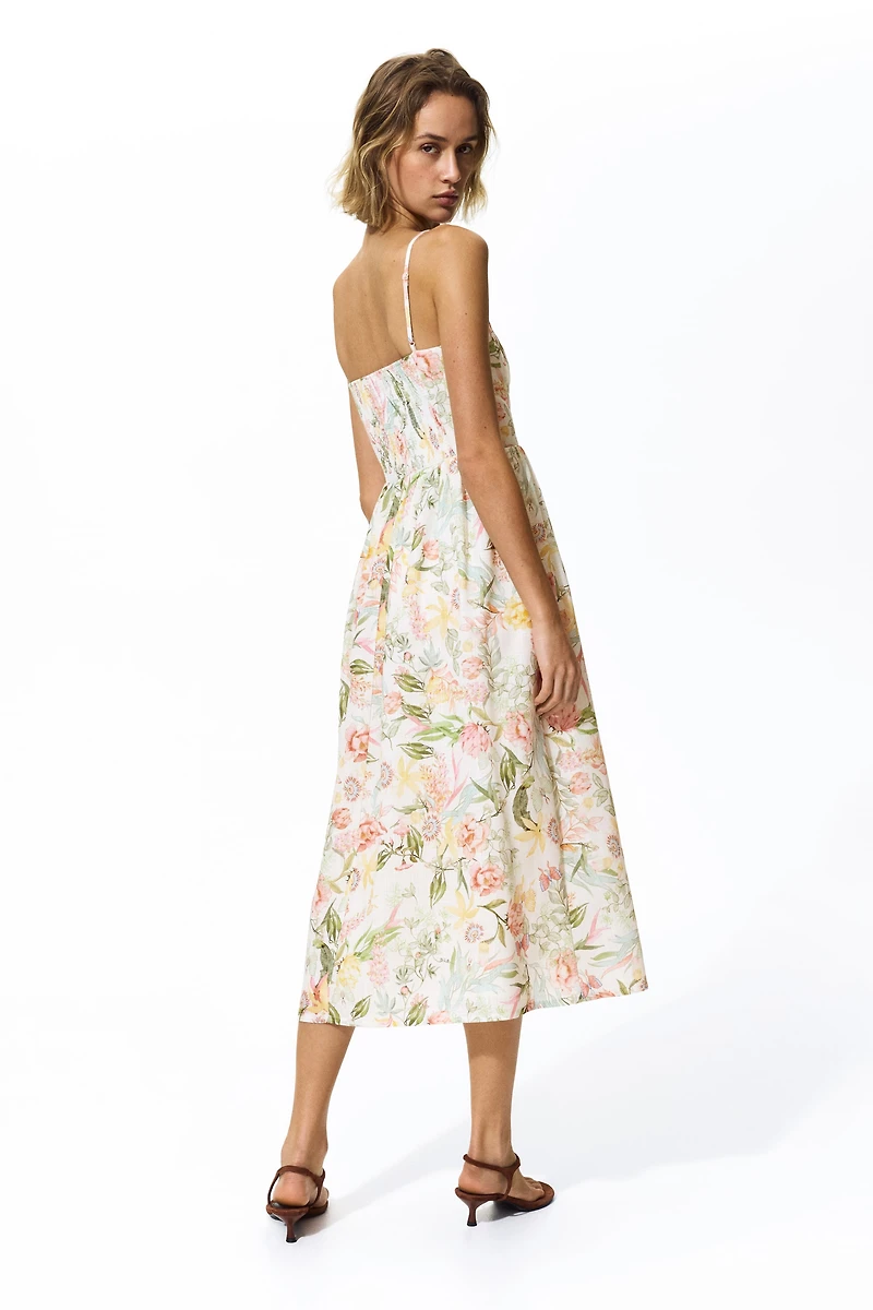 Robe midi à bretelles fines