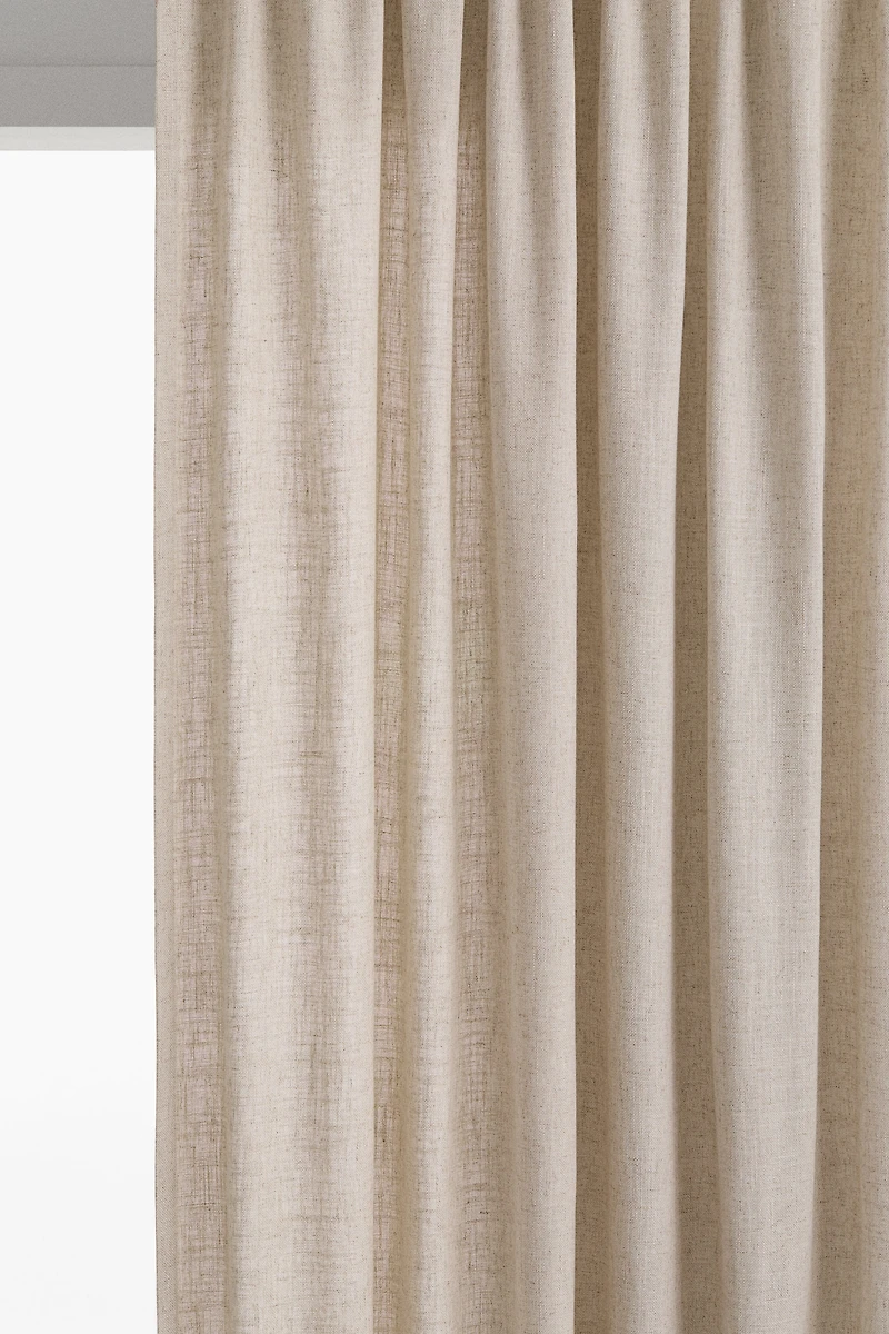 2-Pack Extra-Long Linen-Blend Curtain Panels