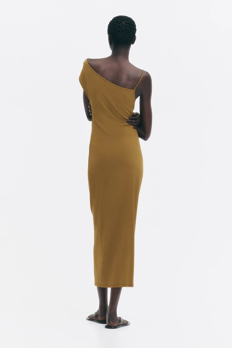 Asymmetric Jersey Dress