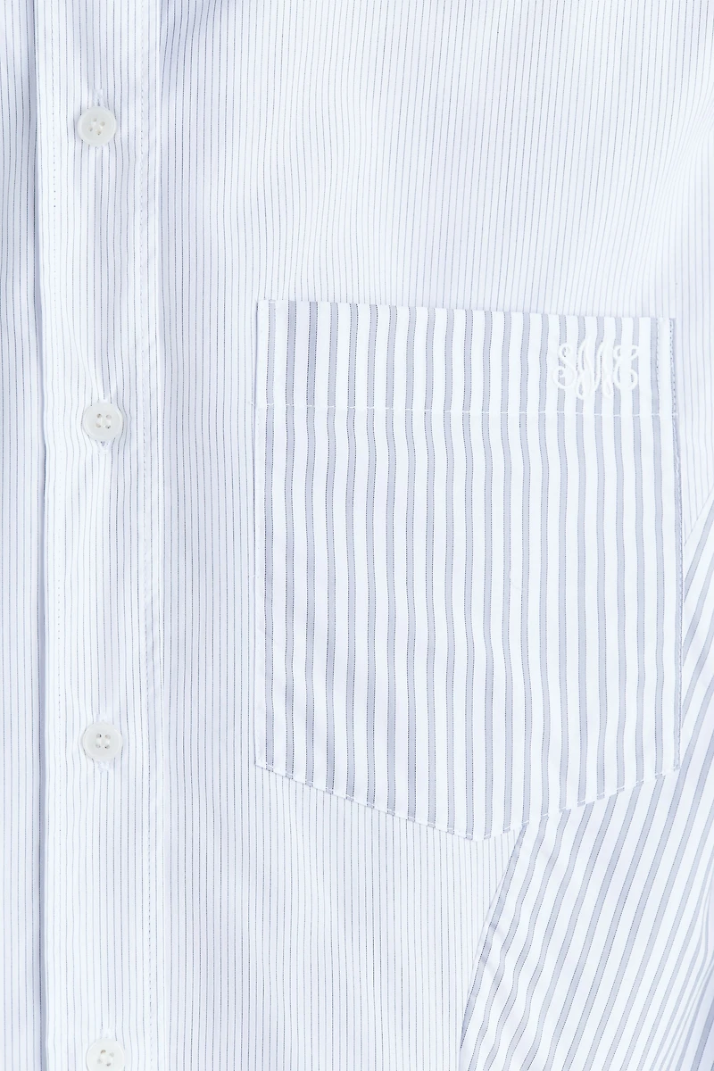 Robe chemise en popeline de coton