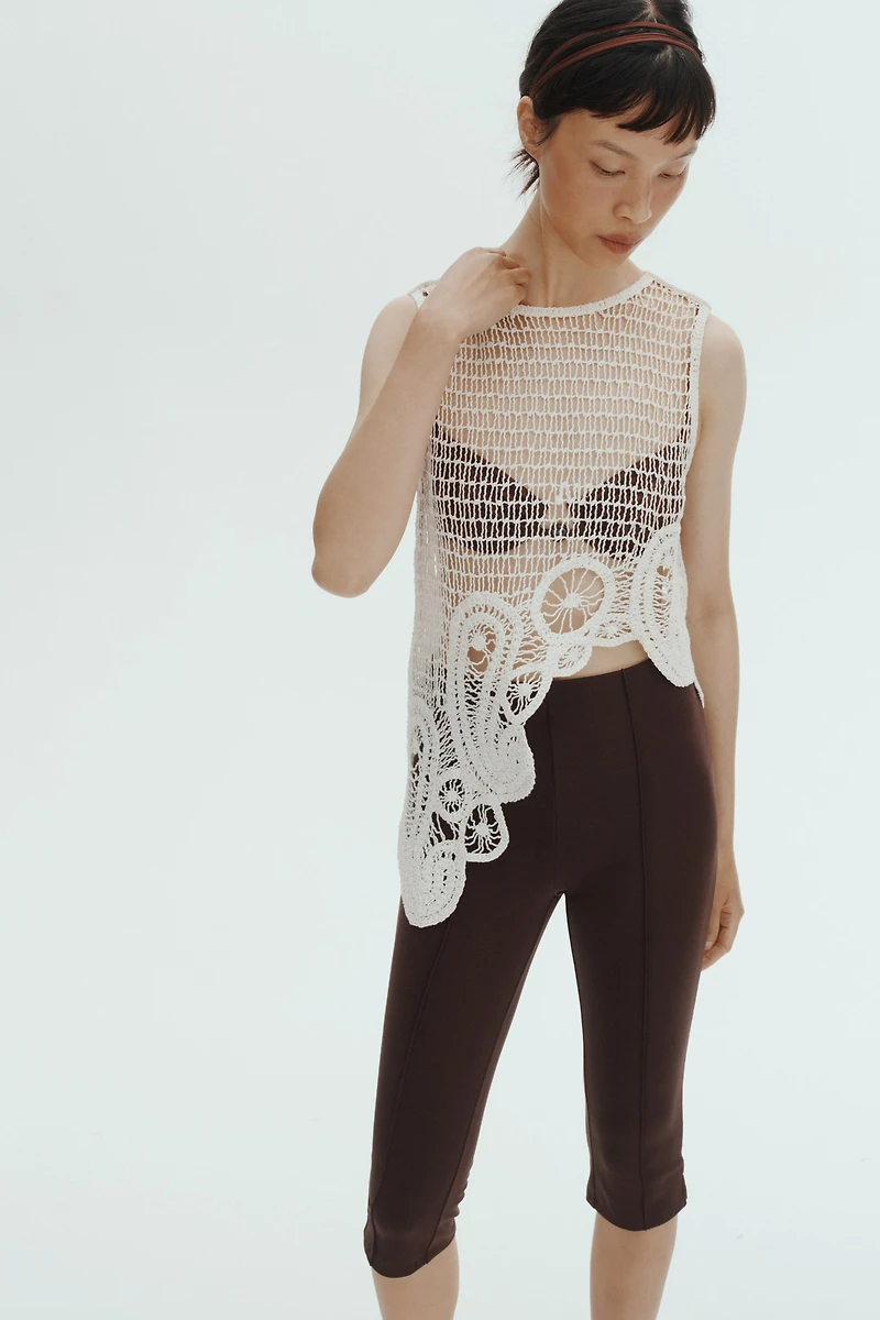 Creased Capri Leggings