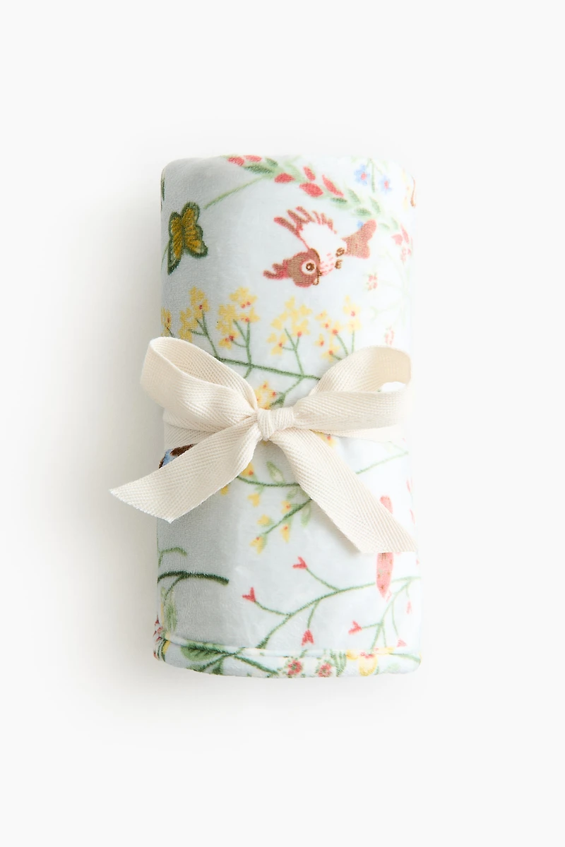 Patterned Velour Baby Blanket