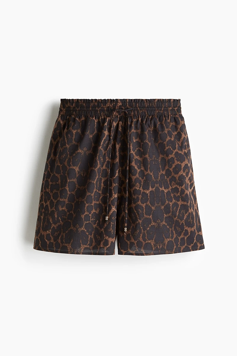 Printed Drawstring Shorts