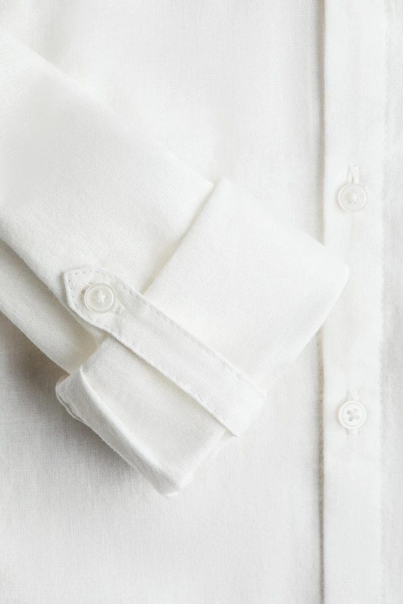 Linen-Blend Shirt