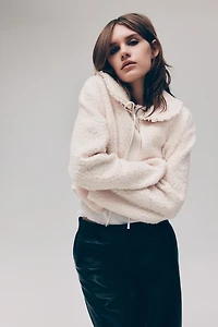 Bouclé Cardigan with Collar