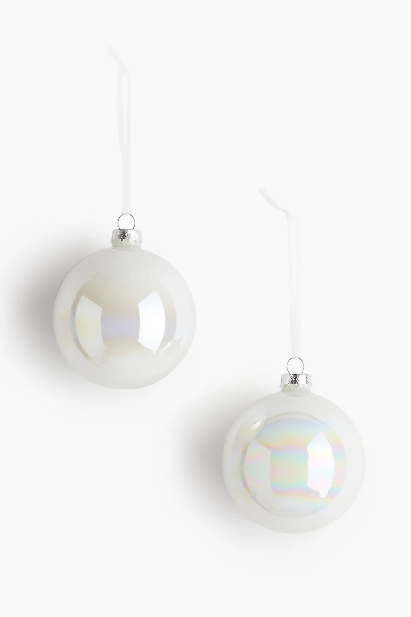 2-pack Glass Ornaments