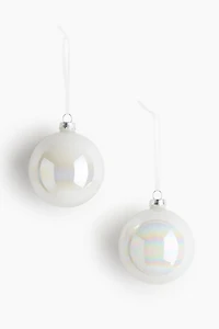 2-pack Glass Ornaments