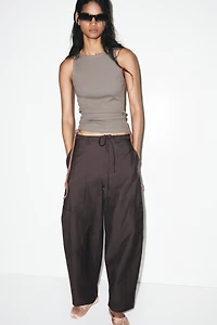 Tie-Belt Cargo Pants