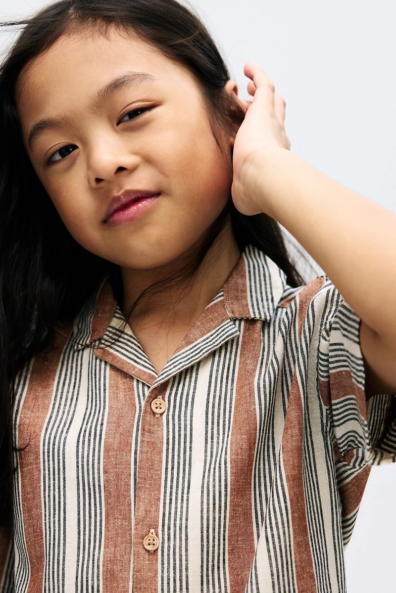Linen-Blend Resort Shirt