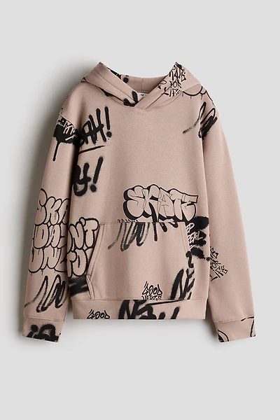 Printed Brushed-Inside Hoodie