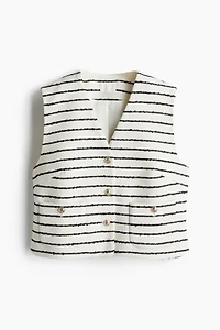 Gilet sans manches en bouclé