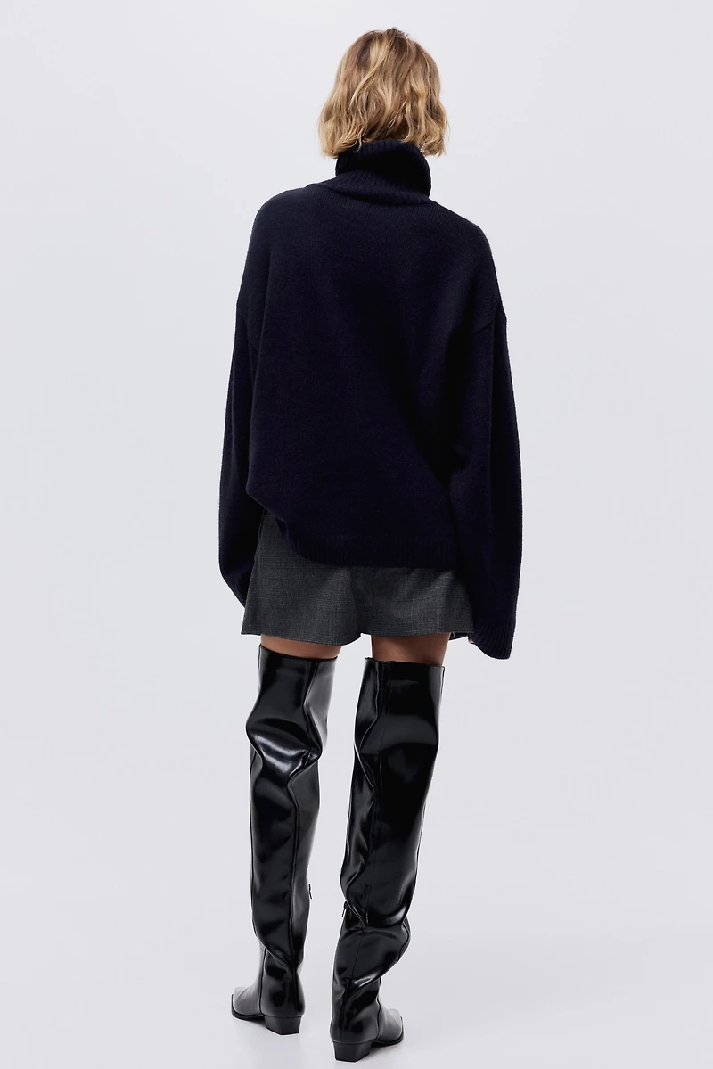 Jacquard-Knit Turtleneck Sweater