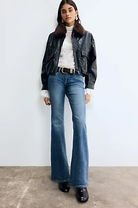 Low Rise Flared Leg Jeans