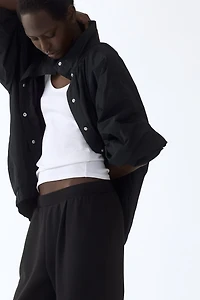 Wide-Leg Interlock Joggers