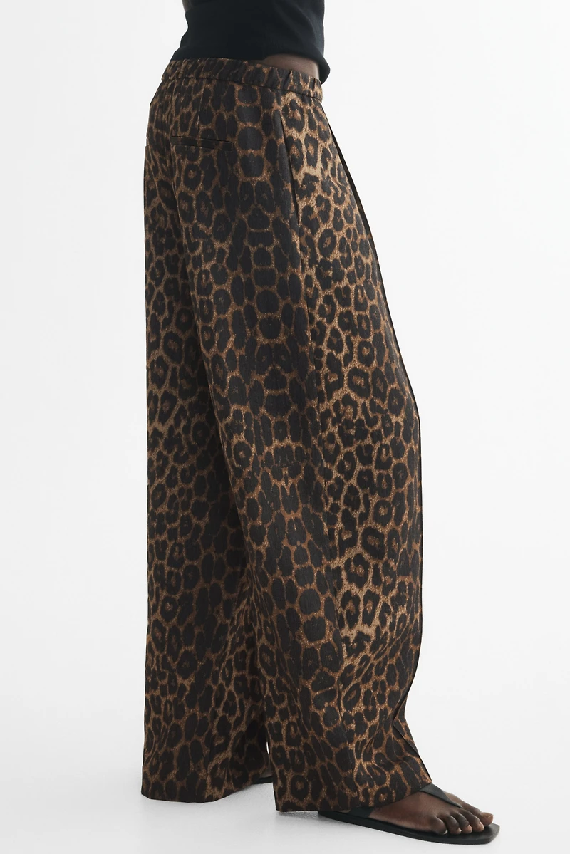 Pantalon tonneau à plis