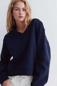 Chandail en molleton à encolure V