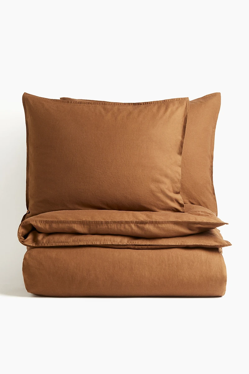 Linen-blend King/Queen Duvet Cover Set