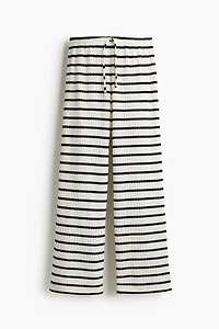 Knitted drawstring trousers