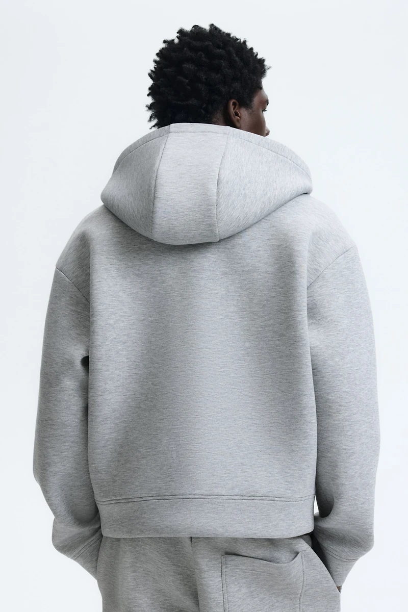 Loose-Fit Scuba Hooded Jacket